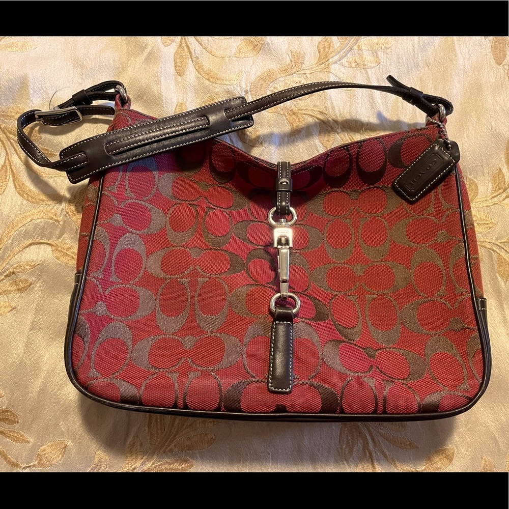 Coach Bag - Pumpkin with Brown Leather details